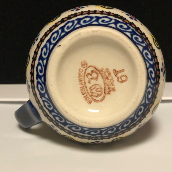 Polish Pottery Boleslawiec Stoneware  Confetti, Festive Garden, Sugar & Creamer - Picture 7 of 8